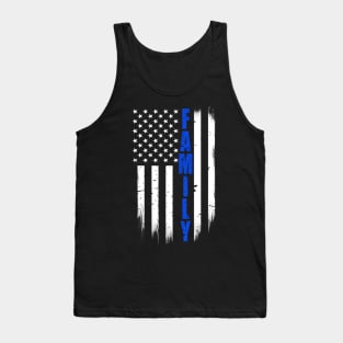 Thin Blue Line Family Flag Tank Top